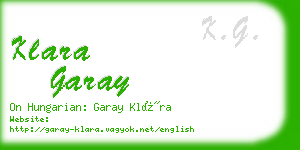 klara garay business card